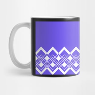 Abstract geometric pattern - blue and white. Mug
